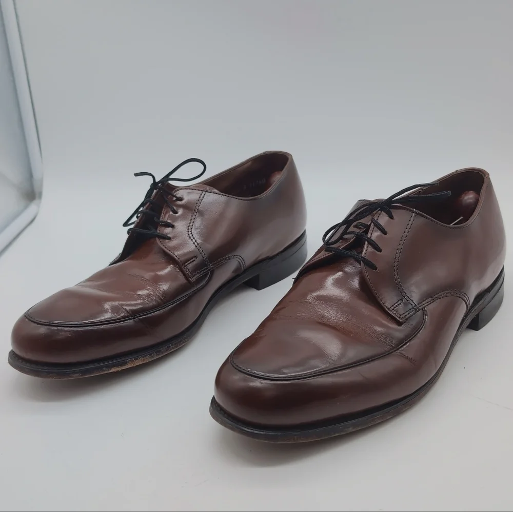 Vintage Towncraft USA Sz 12 Classic Brown Leather Men's Shoes